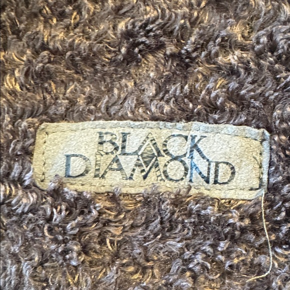 Black Diamond Fuzzy Textured Fleece Jacket, sz M - Picture 2 of 11